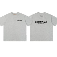 Essentials Fear of God Double-Print Flocked Tee – Deep Oats (M)
