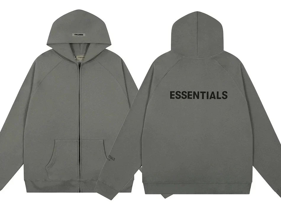 Fear of God Essentials Full-Zip Hoodie Ash Grey