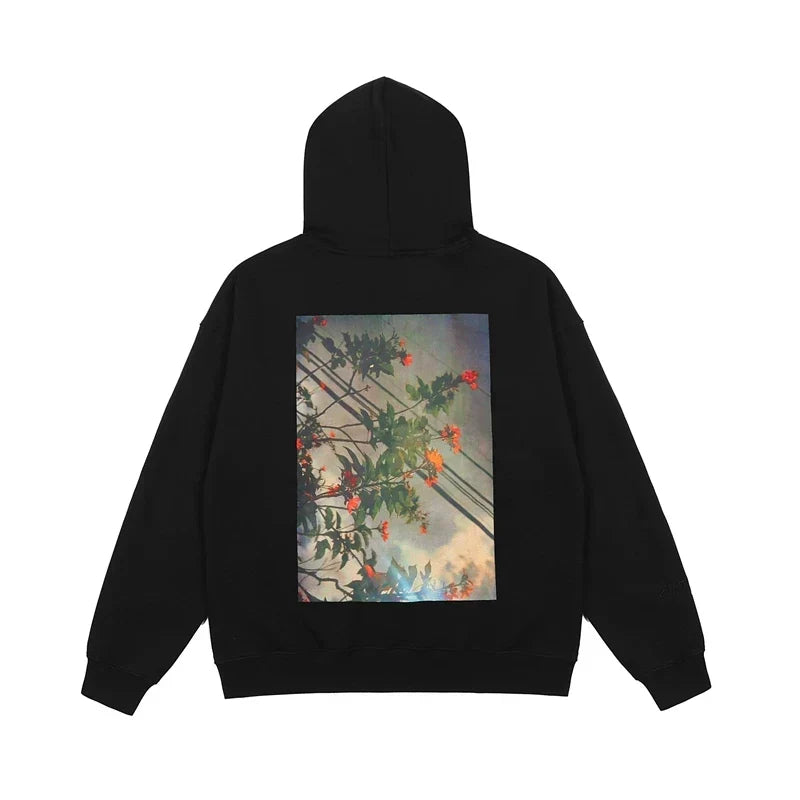 Fear of God Floral Photo Print Pullover Hoodie – Black
