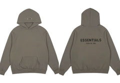 Fear of God Essentials Back Logo Pullover Hoodie – Taupe