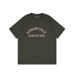 Essentials Fear of God Arch Logo Flocked Tee – Deep Grey