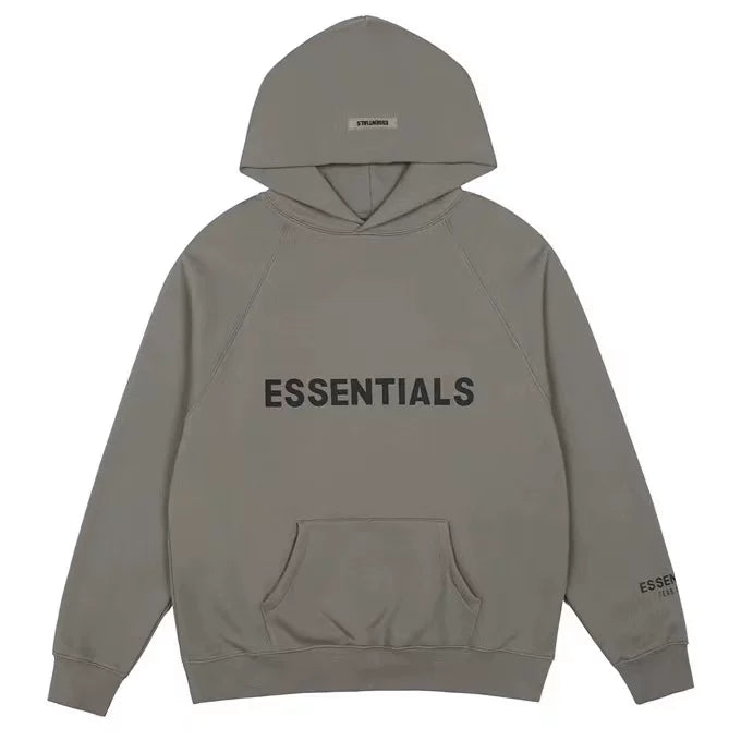Fear of God Essentials Single Line Sleeve Stamp Pullover Hoodie Carbon Ash