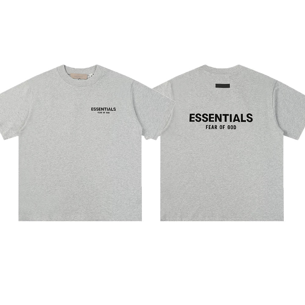 Essentials Fear of God Double-Print Flocked Tee – Deep Oats (M)